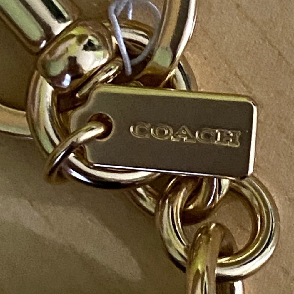 COACH Gallery Tote with matching Mirror Bag Charm - Picture 8 of 16